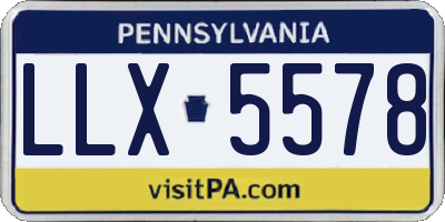 PA license plate LLX5578