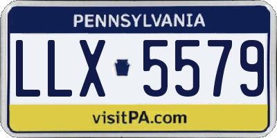 PA license plate LLX5579