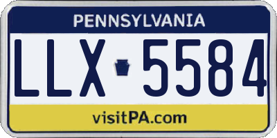 PA license plate LLX5584