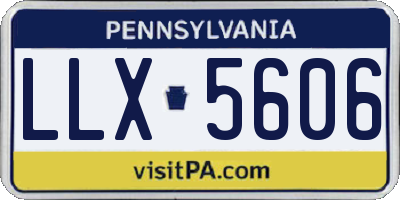 PA license plate LLX5606