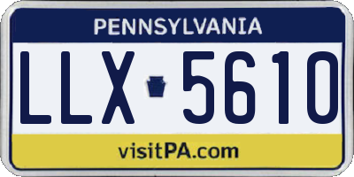 PA license plate LLX5610