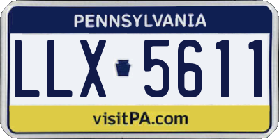 PA license plate LLX5611