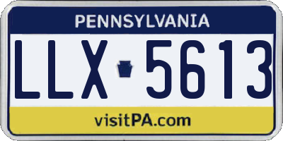PA license plate LLX5613