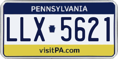 PA license plate LLX5621