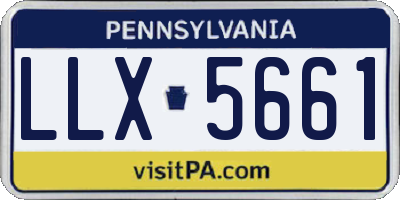 PA license plate LLX5661