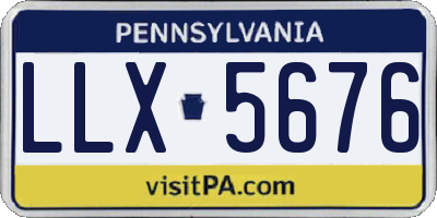 PA license plate LLX5676