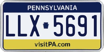 PA license plate LLX5691