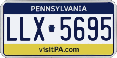 PA license plate LLX5695