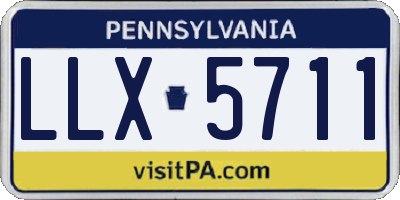 PA license plate LLX5711