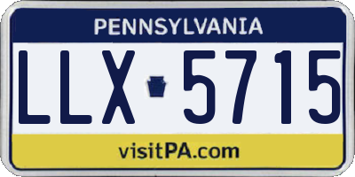 PA license plate LLX5715
