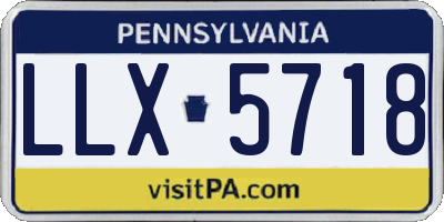 PA license plate LLX5718