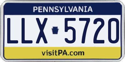PA license plate LLX5720