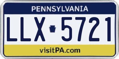 PA license plate LLX5721