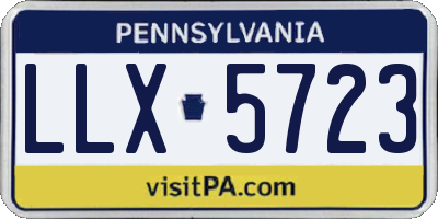 PA license plate LLX5723