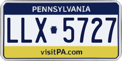 PA license plate LLX5727