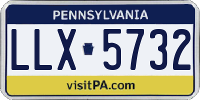 PA license plate LLX5732