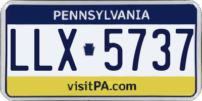 PA license plate LLX5737