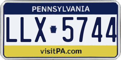 PA license plate LLX5744