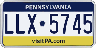 PA license plate LLX5745