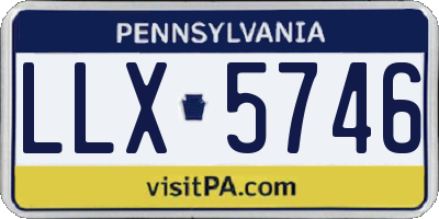 PA license plate LLX5746