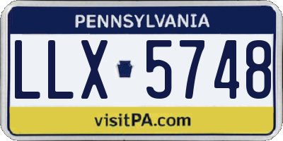 PA license plate LLX5748