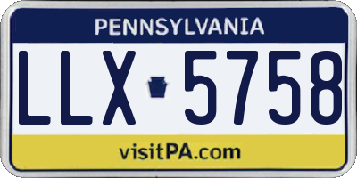 PA license plate LLX5758