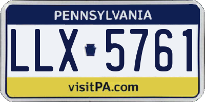 PA license plate LLX5761