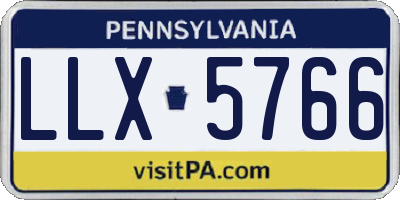 PA license plate LLX5766
