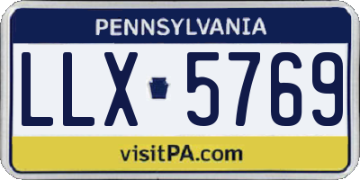PA license plate LLX5769