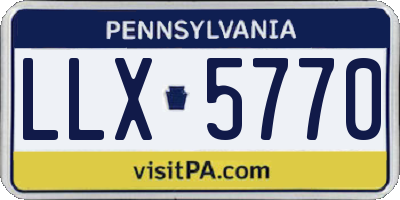 PA license plate LLX5770