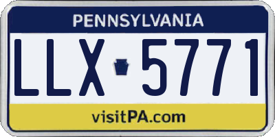 PA license plate LLX5771
