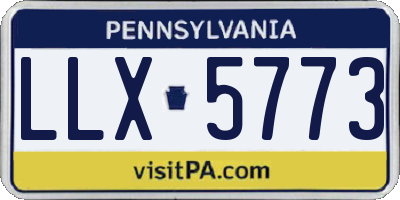 PA license plate LLX5773