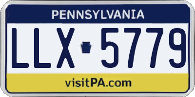 PA license plate LLX5779