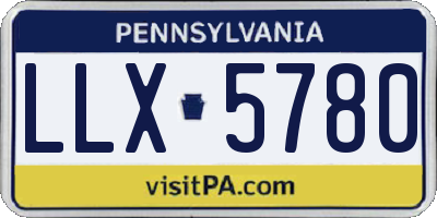 PA license plate LLX5780