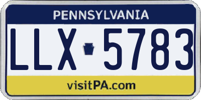 PA license plate LLX5783