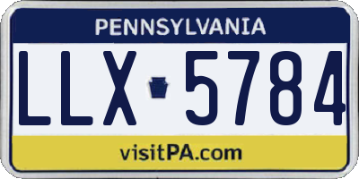 PA license plate LLX5784