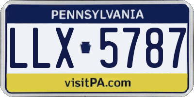 PA license plate LLX5787