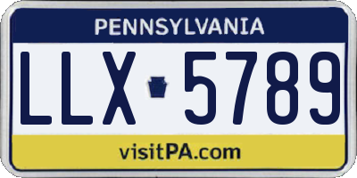 PA license plate LLX5789