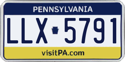 PA license plate LLX5791