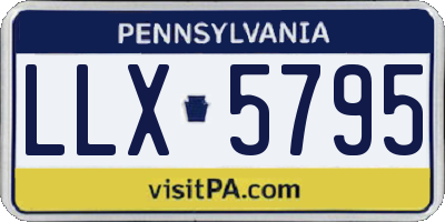 PA license plate LLX5795