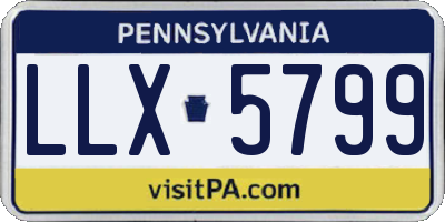 PA license plate LLX5799