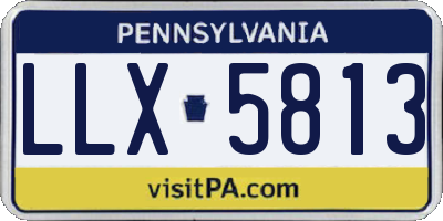 PA license plate LLX5813