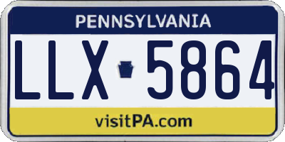 PA license plate LLX5864