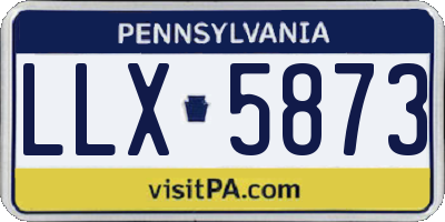 PA license plate LLX5873