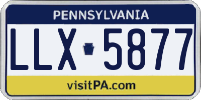 PA license plate LLX5877