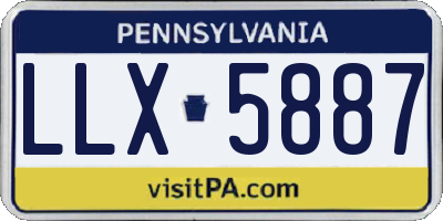 PA license plate LLX5887