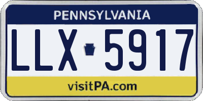 PA license plate LLX5917