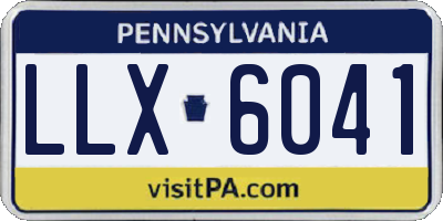 PA license plate LLX6041
