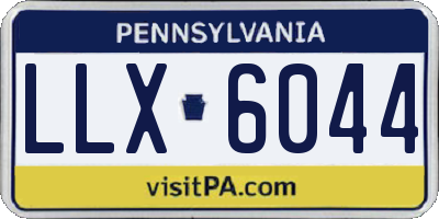 PA license plate LLX6044