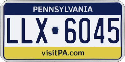 PA license plate LLX6045
